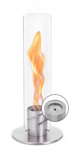 Detailaufnahme Höfats SPIN 900 Tischfeuer in Silber